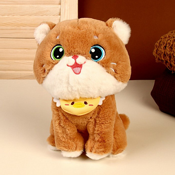 Мягкая игрушка «Кот», размер 21 см, цвет бежевый